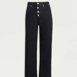 LOFT High Rise Wide Leg Crop Jeans